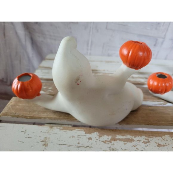 Vintage ceramic ghost candelabra decor candle hold - Picture 6 of 9